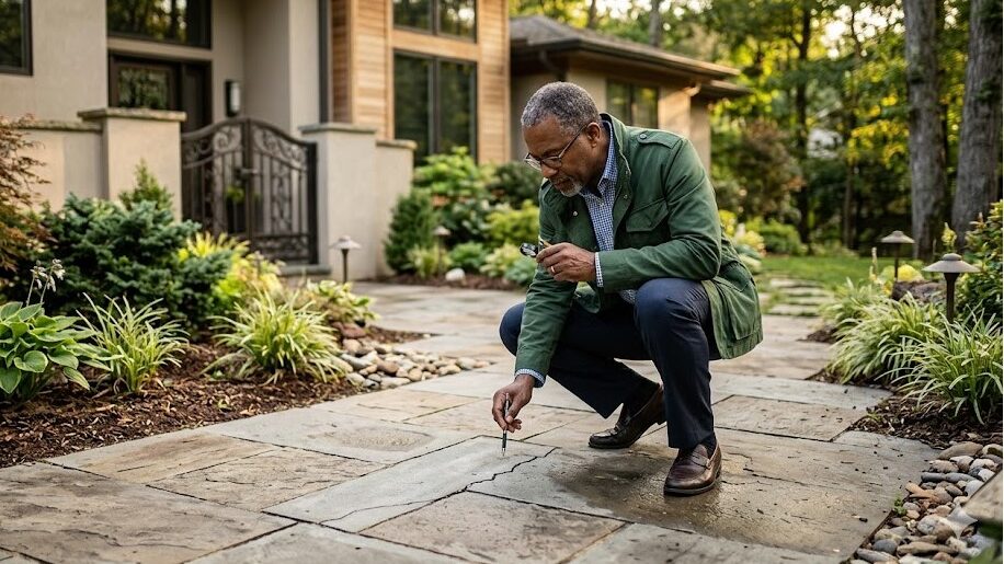 Spring home maintenance secrets, checking cocrete walkway cracks